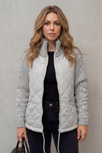 Noella – Knit-Detail Quilted Jacket – Victoria Studio
