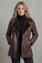Romina – Chaqueta de polipiel con forro de borreguito – Victoria Studio