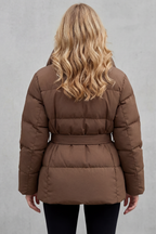 Valeria – Belted Oversized Puffer Coat – Victoria Studio