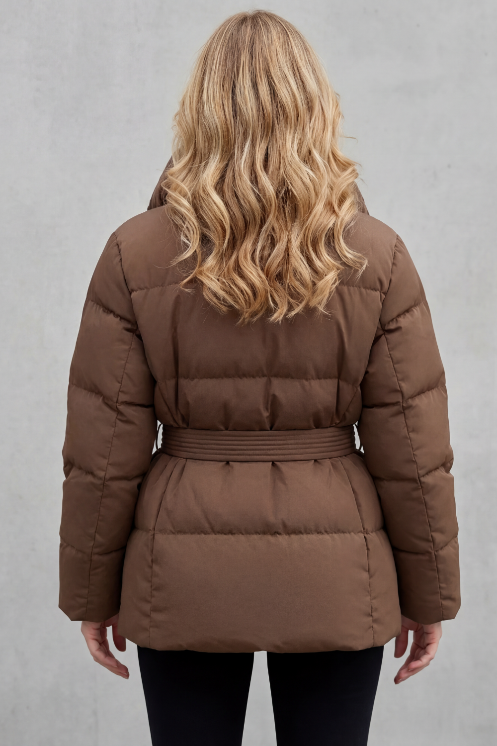 Valeria – Belted Oversized Puffer Coat – Victoria Studio
